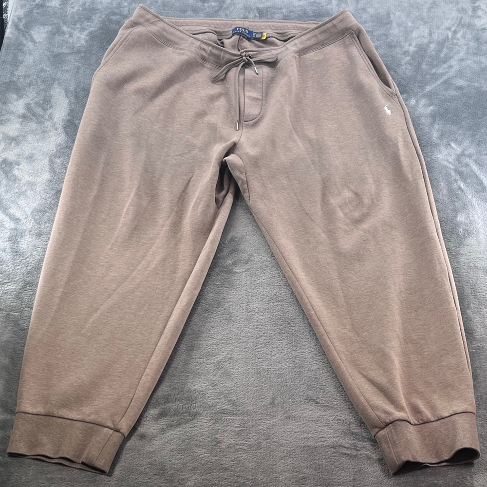 Polo Ralph Lauren Mens Big & Tall 3XB Brown Jogger Sweatpants Pony Logo